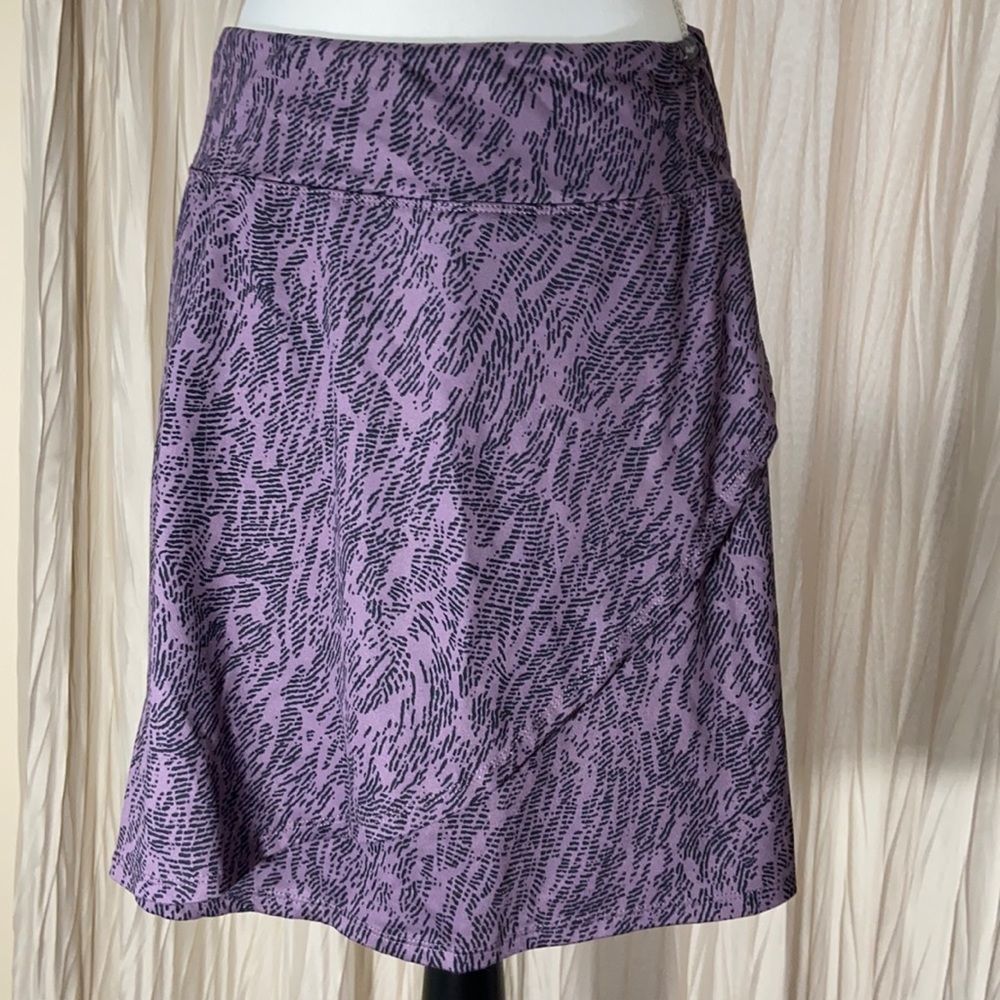 Eddie Bauer Purple Patterned Skirt